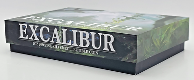 2025 Excalibur 1 oz .999 Fine Silver Sword Shaped Coin w/ Green