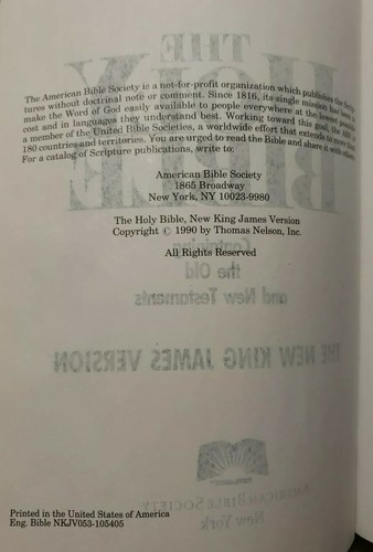 1990 Duke University Graduate Holy Bible. American Bible Society - Picture 8 of 10