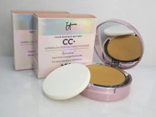 IT COSMETICS CC+ AIRBRUSH PERFECTING POWDER ILLUMINATION SPF 50+ RICH NWB 2PCS