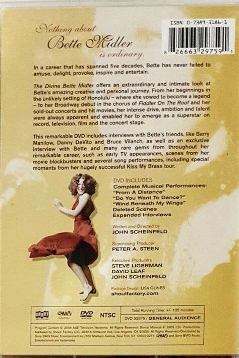 Bette Midler: The Divine Bette Midler (DVD, Documentary, 2004) - Image 2 of 3