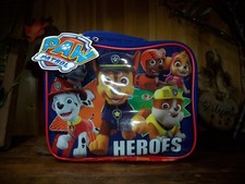 PAW PATROL KIDS LUNCH BOX 8 X 10 INCHES CANVAS BOTTOM FLEXIBLE SCHOOL BOX NEW