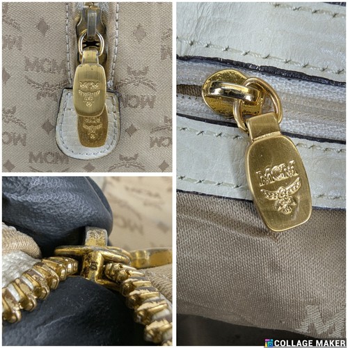 MCM Munchen Visetos Coated Canvas Bowler Monogram Beige Top Handle Boston Bag - Picture 8 of 19
