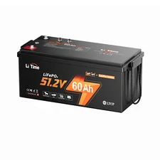 LiTime 48V 60Ah Lithium Golf Cart Battery LiFePO4 Support Parallel Communication