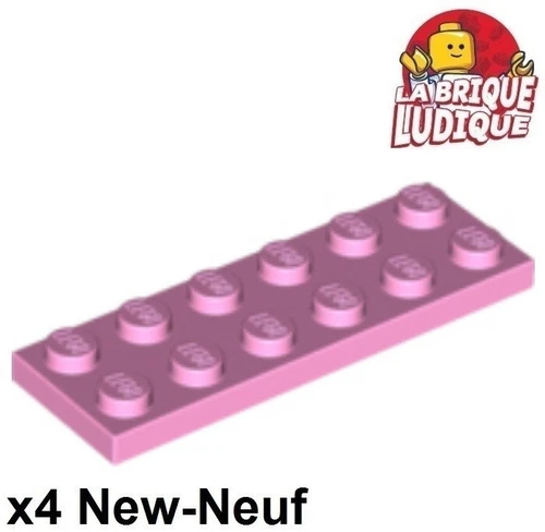 Lego 4X Plate 2X6 6X2 Bright Pink 3795 New