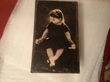 Faux Book Wood and Antique Leather Look (Lil girl) Stash/ Box Storage 