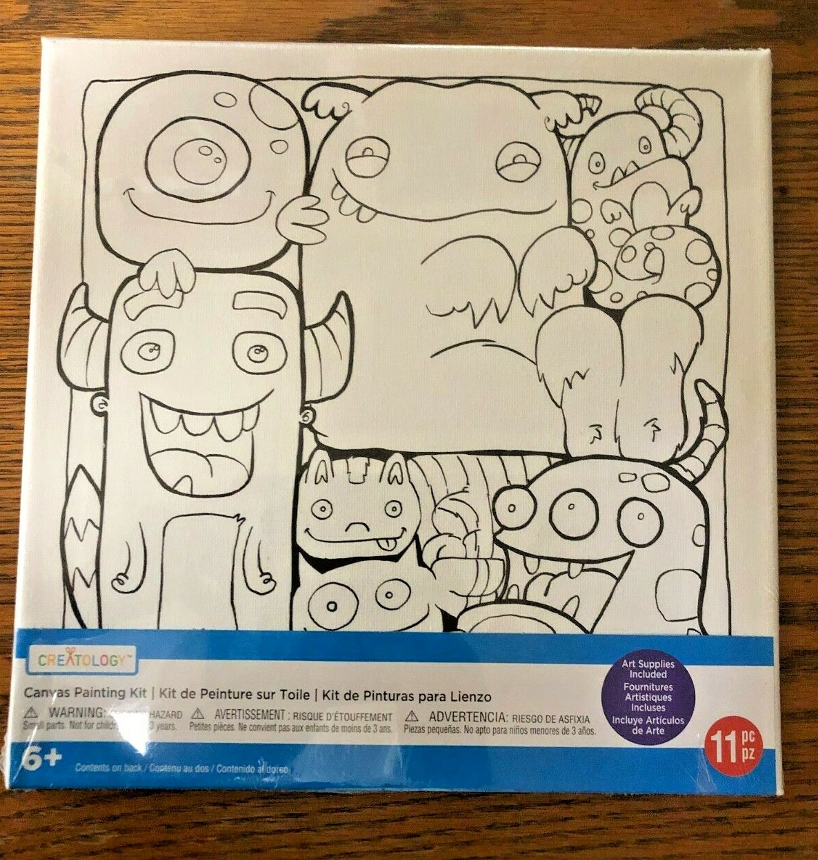 CREATOLOGY CANVAS PAINTING KIT 3 TO CHOOSE FROM MONSTER, DINOSAUR