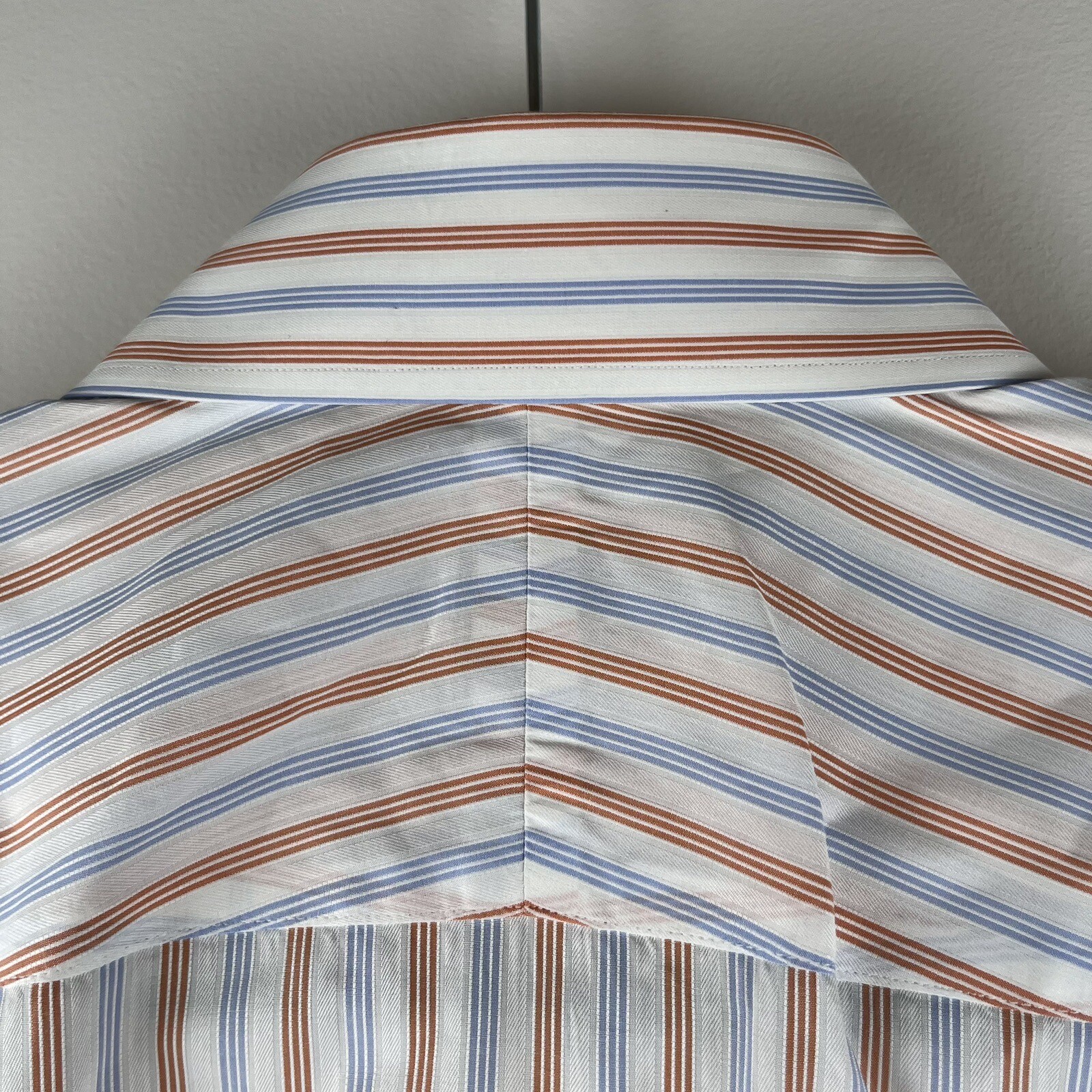 Robert Talbott Bespoke Large White Blue Orange St… - image 11