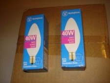  1769. Decorative Bulb 40W White. Candelabra Base  Lot of 25