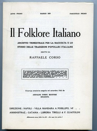 Il Folklore Italiano. Marzo 1925