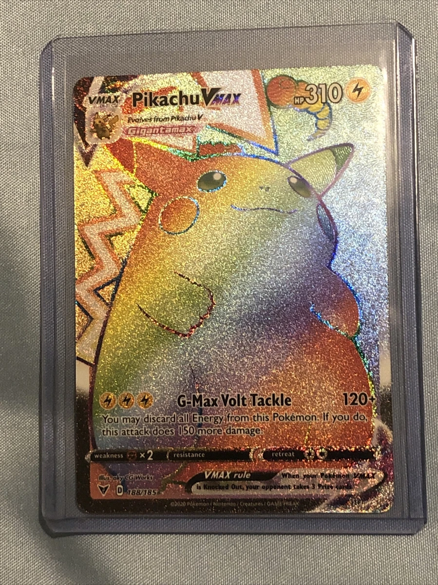 Pikachu VMAX vivid voltage #188 full rainbow art (I'm new to this