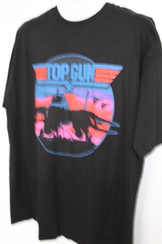 TOP GUN THE MOVIE TOM CRUISE BLACK S/S T-SHIRT SZ: 4XLT 4XT NWT RARE FIND - Picture 2 of 2
