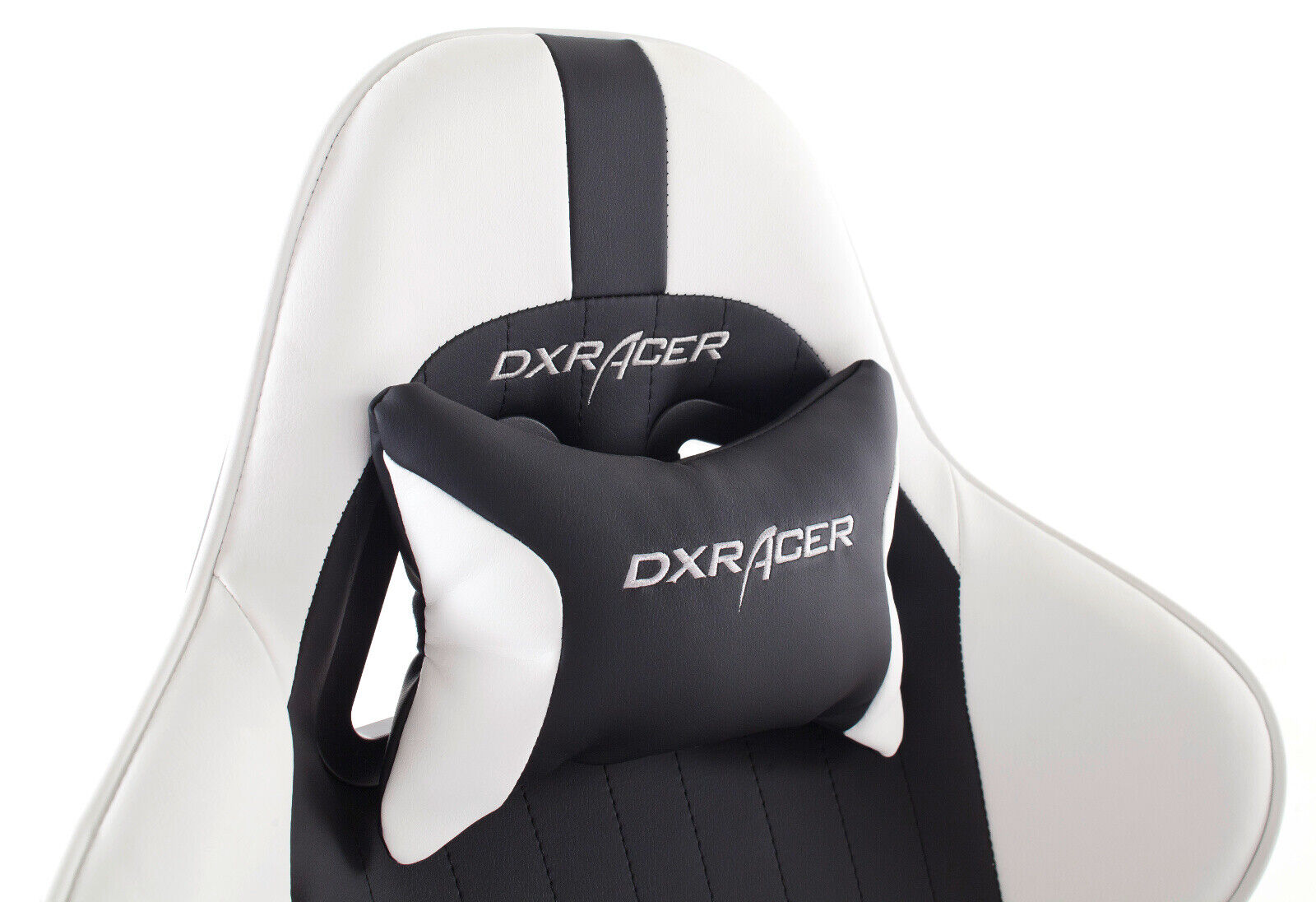 Chefsessel Bürostuhl Gaming Chair DX Racer FD32 in schwarz weiß Kunstleder Wippe