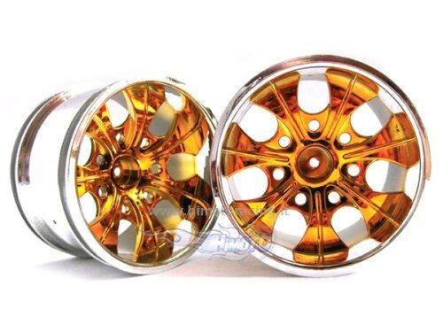 08044PG Couple Circles Hexagon 0 15/32in 1:10 Chrome Gold Chrome Off Road HIMOTO