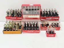 LOT OF 7 FULL CASES OF REPLICA MINI COCA COLA BOTTLES W/EVOLUTION BOTTLE SET BOX