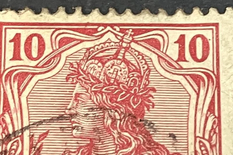 Rare 1921 Germany 10 Pfennig Red Stamp Used Hinged Deutsches Reich - Image 4 of 4