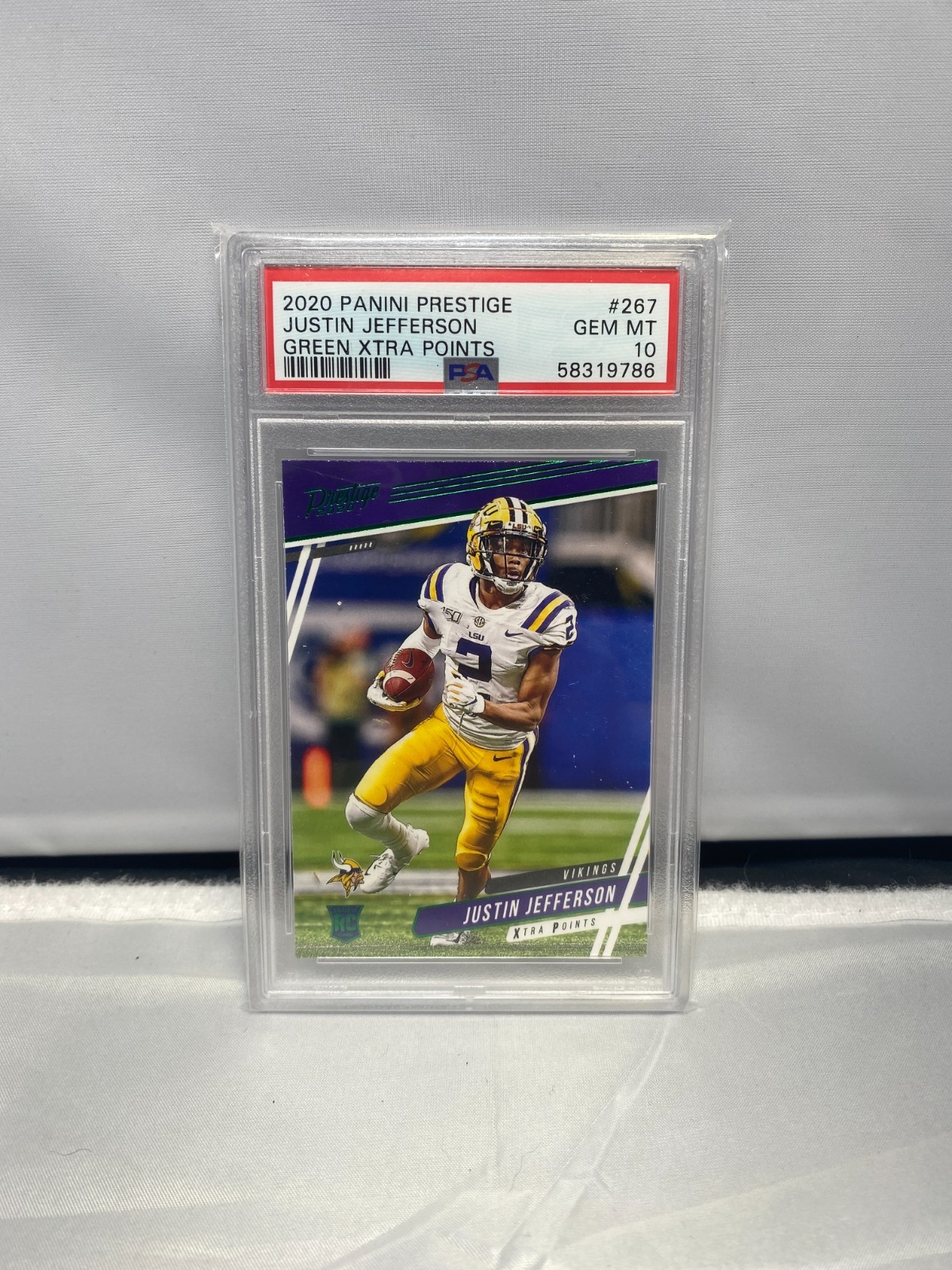 Justin Jefferson Panini Prestige #267 Green Xtra Points