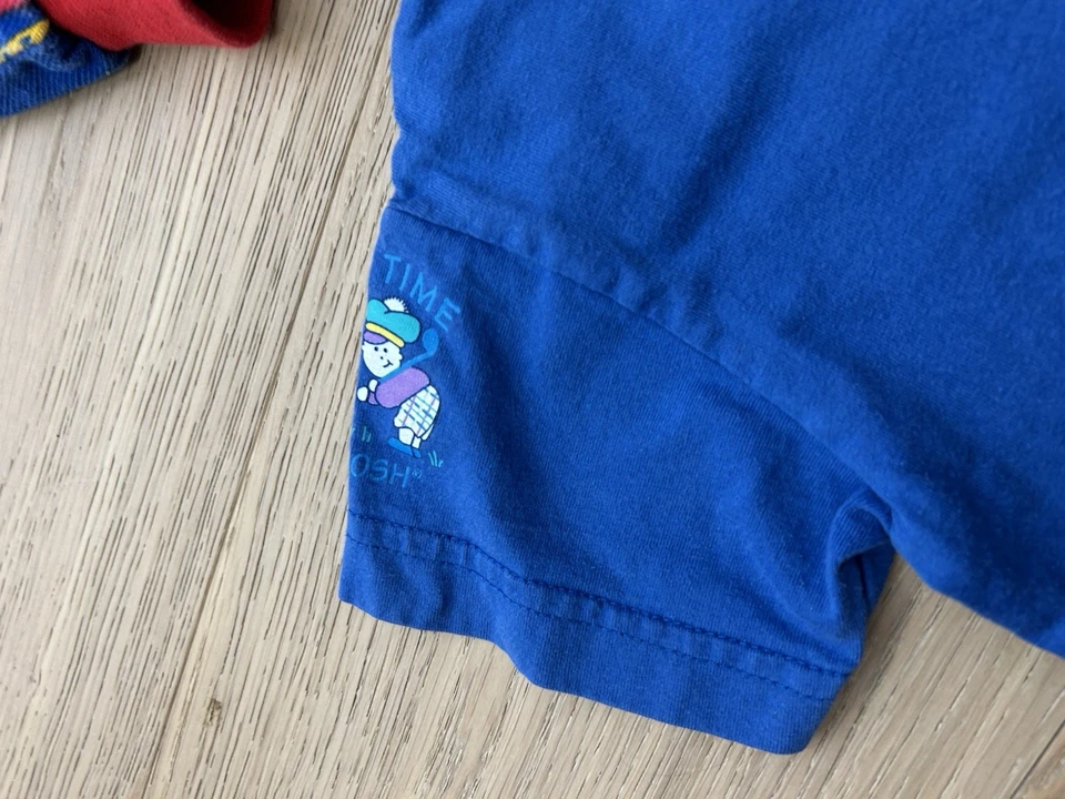 Vintage 1990’s Oshkosh Shirt Boys 3T Color Block Sweatshirt Pullover Set  - Image 4 of 4