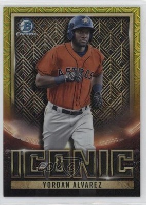 2023 Bowman Chrome Mega Box Yellow Mojo Refractor 13/75 Yordan Alvarez #BI-4 s1i