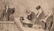 Honore Daumier Justice France Humor Cartoon Signed Lithograph 85/500