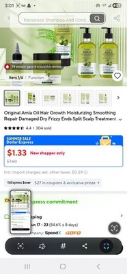 OceAura Amla Hair Oil with Vitamin E, Moisturizing Nourishing, 100g/3.53oz