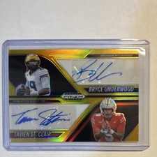 2025 Panini Prizm Black Dual Autograph Gold Prizm Underwood St. Clair /10