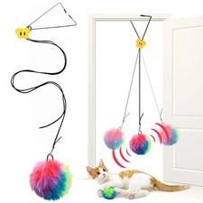 Hanging Door Cat Toys for Indoor Cats Independent Play Kitten Exercise Toy