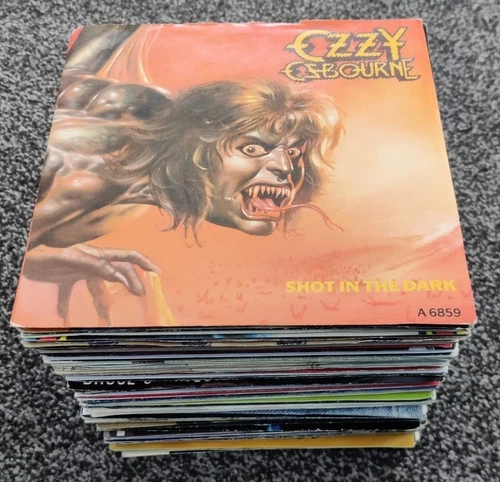 JOB LOT OF 81 x 7" SINGLES HEAVY METAL, HARD ROCK, PROG. ROCK etc, *ALL LISTED*