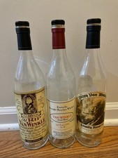 Pappy Van Winkle Unrinsed Set 10 12 And 15 Whiskey Bottles Empty Bottles