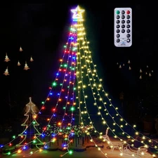 BlcTec Outdoor Christmas Decorations with Remote, 317 LED Color Changing Chri...