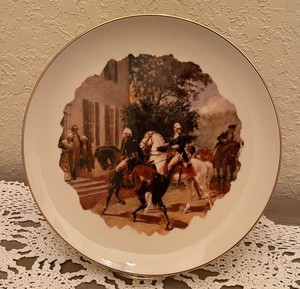 Washington and Rochambeau at Mt. Vernon Limited Edition Collector Plate