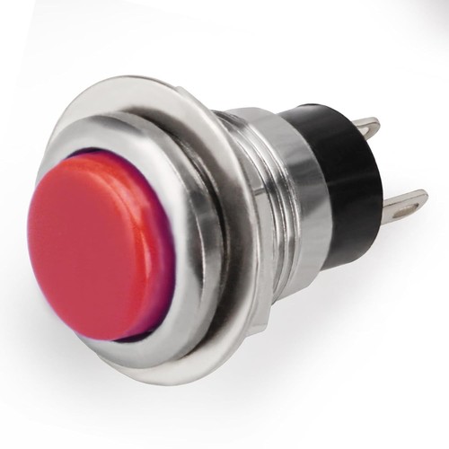 Baomain Push Button Switch DS318 12mm 1/2" Thread SPST Momentary Green Red - Picture 5 of 5