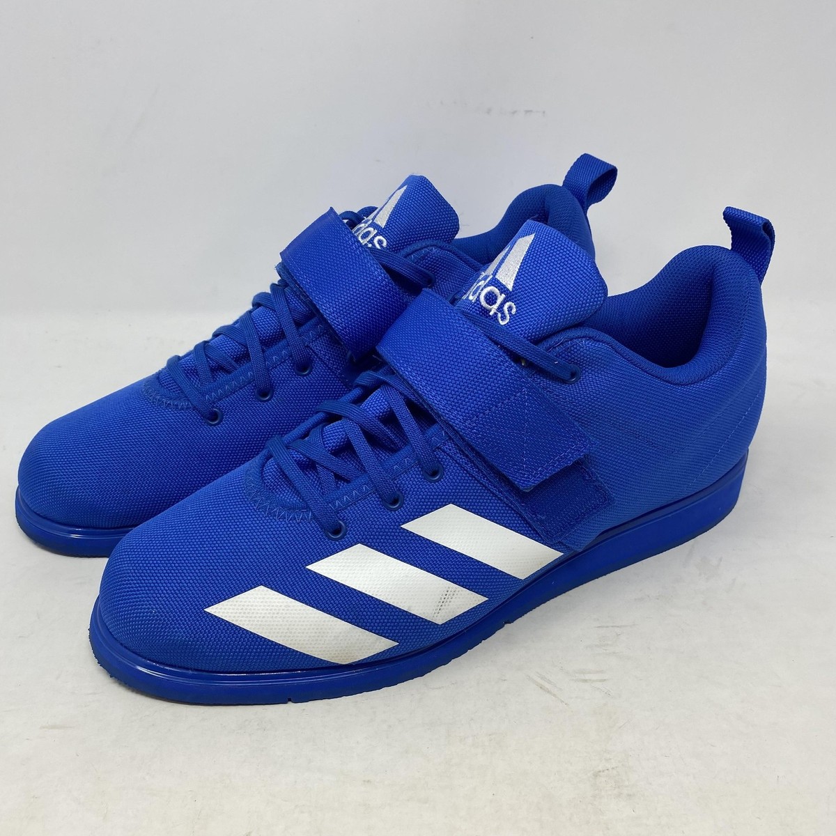 Adidas Powerlift Weightlifting Shoes Mens Size 13 Blue White Strap
