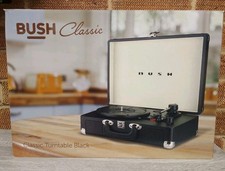 Bush Classic Retro Turntable Vinyl Record Player 3 Speeds Vintage - Black 