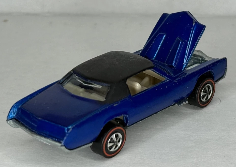 Hot Wheels Redline Custom Eldorado Spectraflame Azul 1968 - EUA Original Sweet 16 - Imagem 3 de 4
