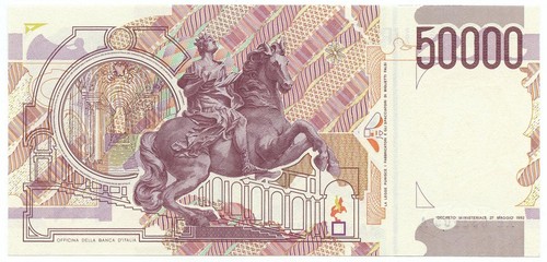 50000 LIRE GIAN LORENZO BERNINI II TIPO SERIE SOSTITUTIVA XE 25/07/2001 FDS-/FDS - Foto 2 di 6