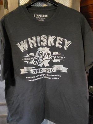 Chris Stapleton tee shirt Whiskey and you XL Black