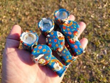 Set of 3.5" Silicone Smoking Pipes w/Glass Bowls - *USA*