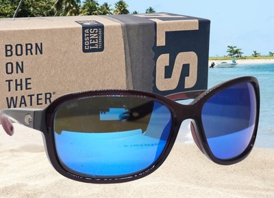 COSTA DEL MAR urchin/blue mirror SEADRIFT polarized 580G sunglasses NEW! (M-60)