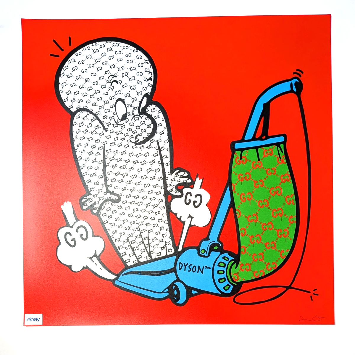 版画 GUCCI GHOST CASPER / TREVOR ANDREW Trevor Trouble Andrew Gucci Ghost Casper, Vacuum Art Print 24x24