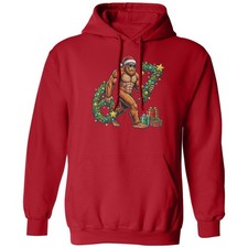 Bigfoot 67 Meme Graphic - Six Seven Christmas Tree Unisex Hooded Sweatshirt