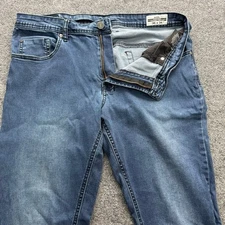 Buffalo David Bitton Jeans Men's 36x34 Blue Wash Slim Stretch Denim Pants