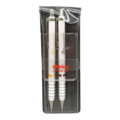 Rotring Tikky Special Druckbleistift 0,3 0,5 Stifte Set 2Stk Braun Gelb Vintage
