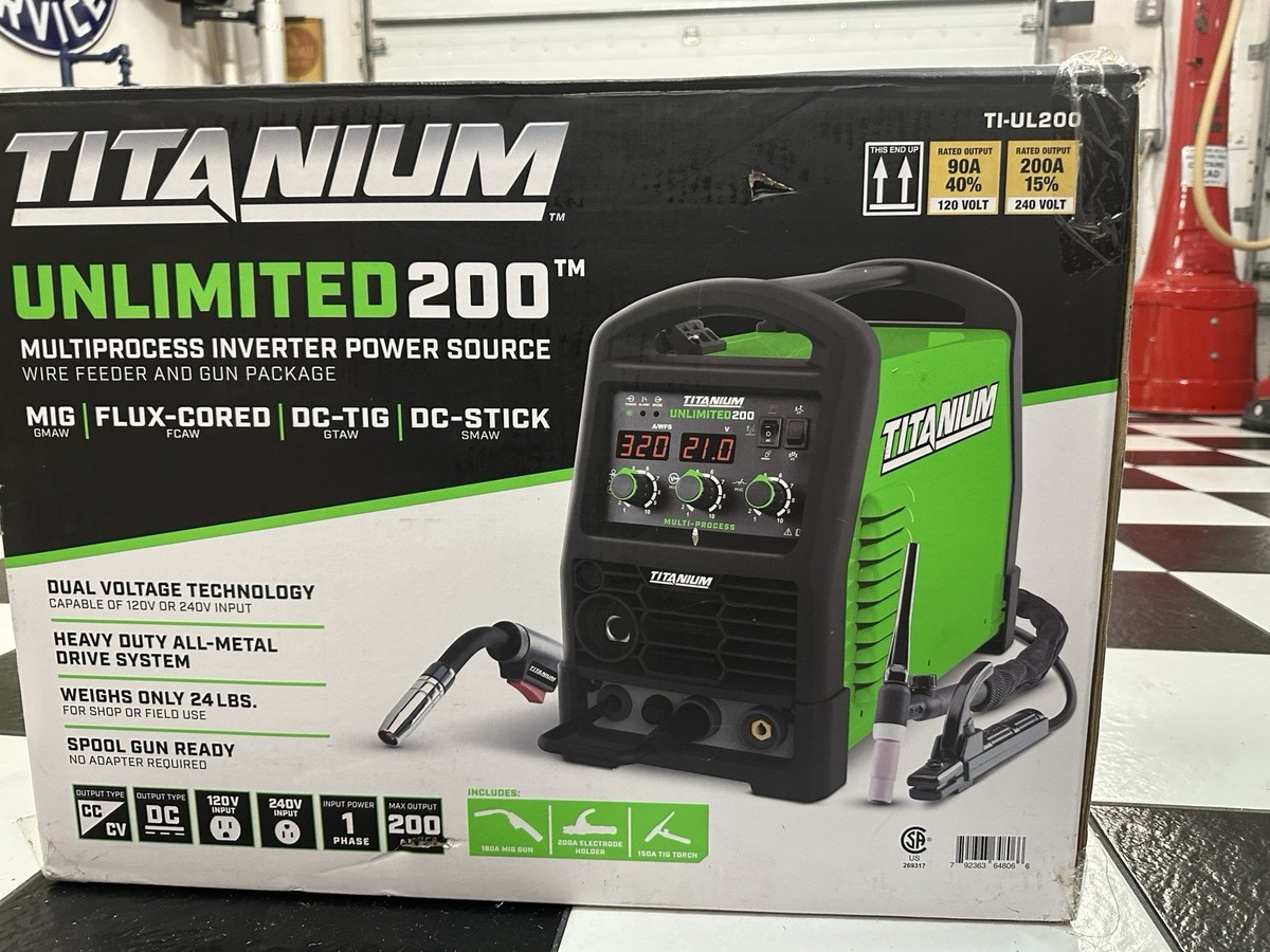Titanium Unlimited 200 120/240 V Inverter Multiprocess Welder