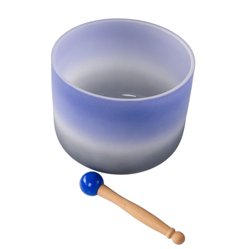Cristal Singing Bowl 9" azul índigo A4 432Hz cuenco de cuarzo Sustain incl. accesorios - Imagen 6 de 8