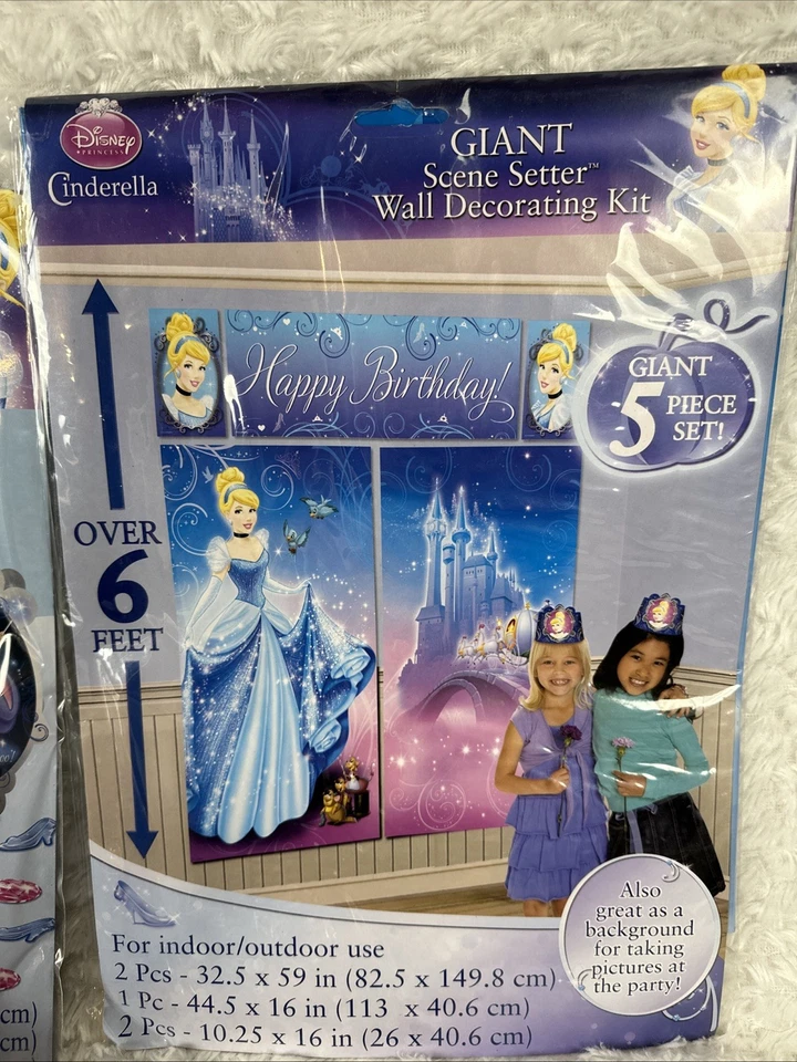 Kit completo de fiesta Cenicienta para 16 decoraciones para niños, bolsas de regalos, globos, Foto 2 de 4