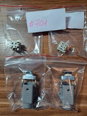 Harting Sockelgehäuse Han 3A-asgw-QB-M20 mit Buchsen HAN 3A-F (2 Stück ) Art.701