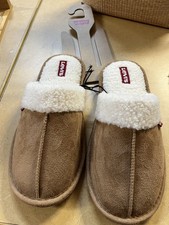 Levi s Size Large L Levi's Women's Shearling Style Slippers Brown Faux Suede W
