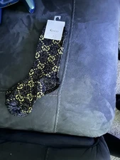 Black And Gold Gg Gucci Socks