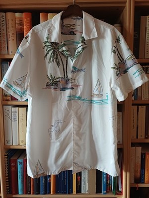 Unisex Hawaiihemd Holiday Gr. L Neu Unikat Sommerhemd Palmen Urlaub Beach