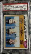1981 TOPPS #689 Bruce Hurst PSA 10 Rookie Baseball Card Pop 29 RC Red Sox. rookie card picture